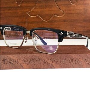 Chrome Hearts Black and Silver Glasses